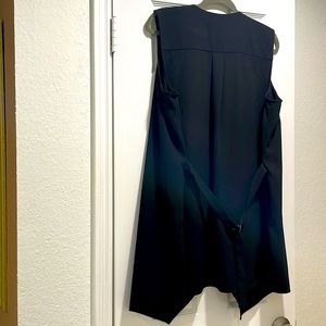 Black long vest, size XL